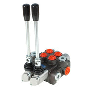 DURAFORCE Hydraulic Monoblock Double Acting Control Valve 2 Spool 11 GPM SAE Ports New