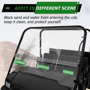 DURAFORCE Front Clear Folding Full Windshield For 2003-2013 Kawasaki Mule 3000 & 3010