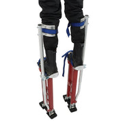 DURAFORCE Aluminum Drywall Adjustable Height Stilts Tool For Painter Taping Red 24"-40"
