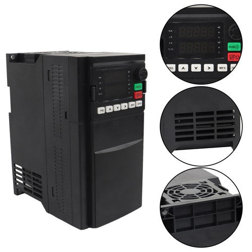 DURAFORCE Variable Frequency Drive7.5HP 5.5KW AC 1-3 Phase Converter 220V VFD