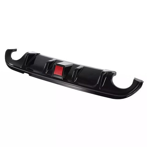 DURAFORCE For 2014-2017 Infiniti Q50 Glossy Black Rear Bumper Diffuser W/ LED Brake Light