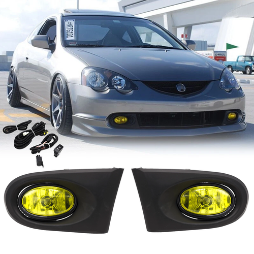 DURAFORCE Yellow Lens Driving Fog Lights Pair for 2002 2003 2004 for Acura RSX w/wiring