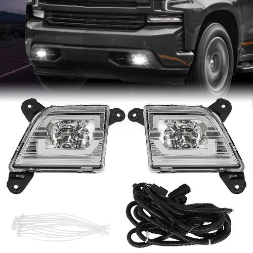 DURAFORCE For 2019 2022 Chevy Silverado 1500 2500HD 3500HD LED Fog Lights Lamps Clear Lens
