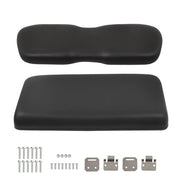 DURAFORCE NEW Golf Carts Black Front Seat Bottom + Back Cushion For Club Car DS 2000.5-Up