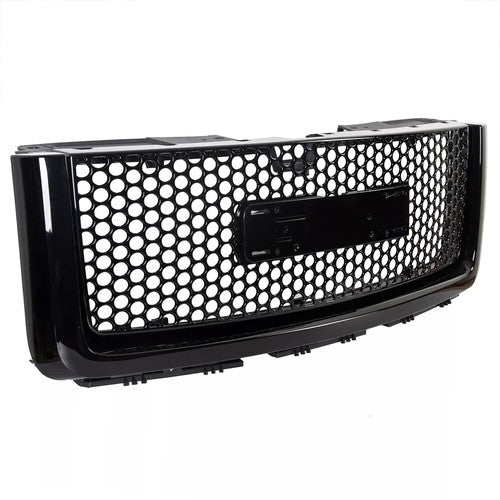 Upper Grille Hood Molding Trim for 2007-2013 GMC Sierra 1500 Denali Pickup Black