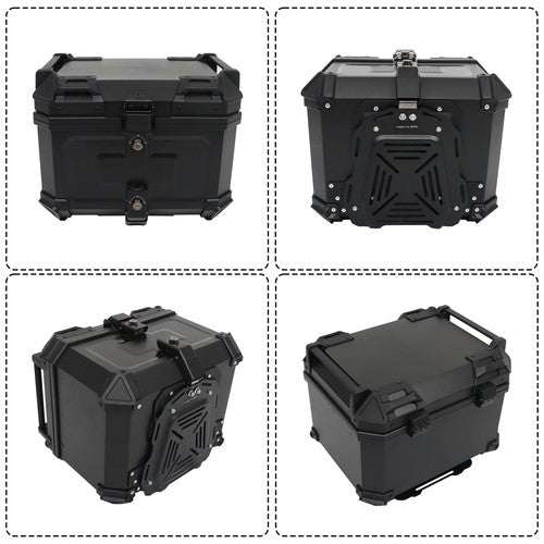 DURAFORCE Motorcycle Top Case Waterproof Rear Tour Box with Security Lock Helmet Case 45L