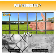 DURAFORCE Welded Wire Fence Vinyl Coated Chicken Rabbit Mesh 1"x1" 16 Gauge 24"x50'