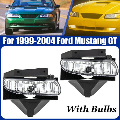 DURAFORCE Pair Front Bumper Driving Fog Light Lamp for 1999-2004 for Ford Mustang GT