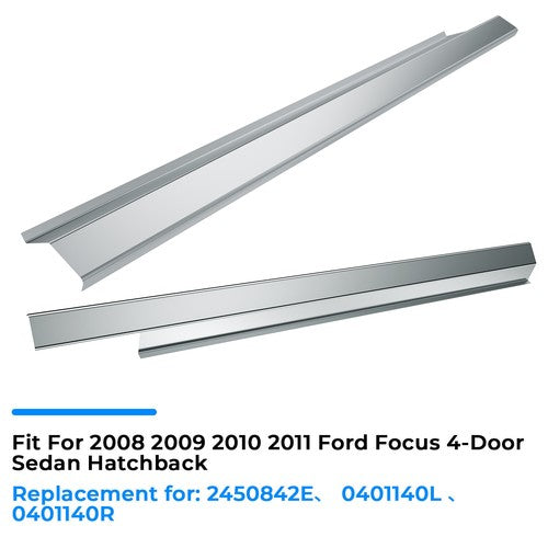 Slip On Rocker Panel 4 Door Set Left Right Side for Ford Focus 2008-2011