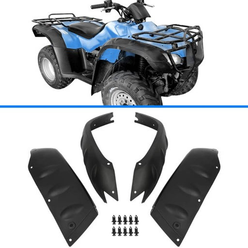 DURAFORCE Mud Guards Fender Flares Flaps Kit for TRX350 04 06 TRX400 04 07 Rancher Honda