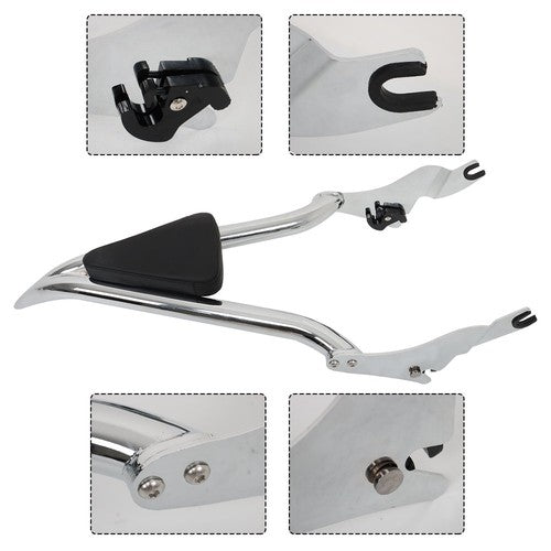 DURAFORCE For CVO Touring Road King Glide Street Chrome 22'' Backrest Sissy Bar New
