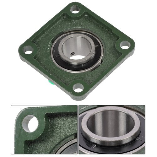 DURAFORCE 2 × UCP209-28 Pillow Block Flange Bearing 1-3/4" Bore 4 Bolt Solid Base