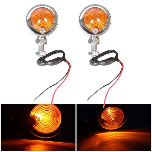 DURAFORCE Chrome Driving Spot Fog Light Bar W/ Bracket Turn Signal For Motorcycle Honda