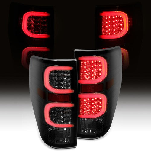 Smoke Black Led Tail Lights Brake Lamps Passenger Driver For Ford F150 2009-2014