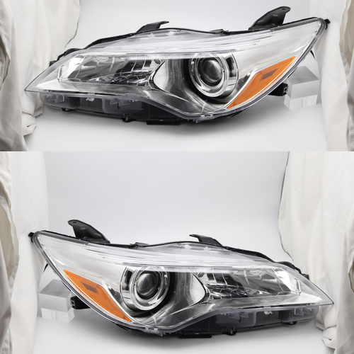 For 2015 2016 2017 Toyota Camry Pair Projector Headlight Assembly Chrome LH RH