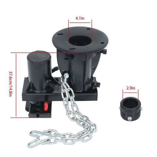 DURAFORCE Steel C5G X 12''-16 Fifth Wheel to Gooseneck Adapter W/ 7-1/2" For Rv Trailer