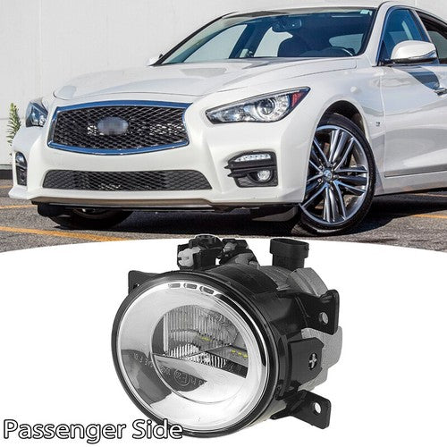 DURAFORCE LED Fog Light Passenger Side RH for 2014-2021 for Infiniti Q50 QX60 QX80 Q70