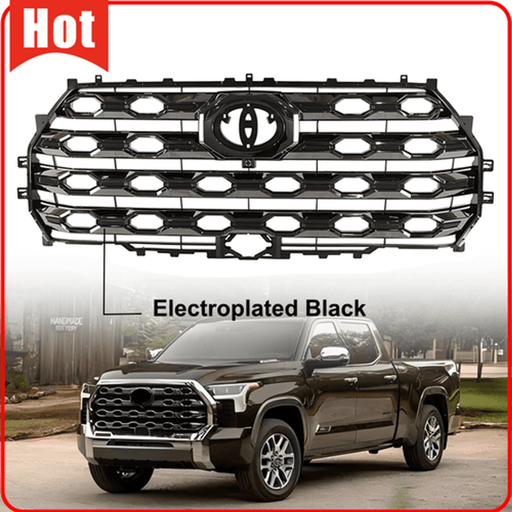 DURAFORCE Electroplated Black For Toyota Tundra Platinum 2022 2023 2024 Front Bumper Grill