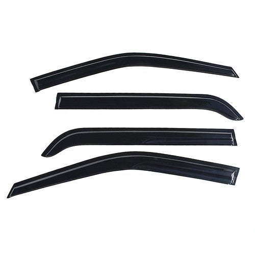 DURAFORCE Tape-On Window Visor Guards Sun Rain Shade Smoke For Ford Explorer 2011-2019
