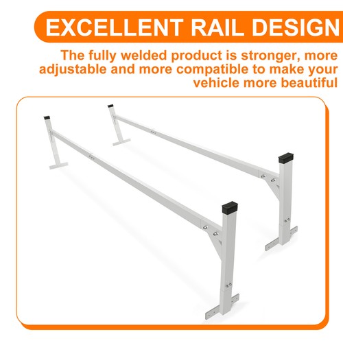 DURAFORCE For Enclosed/Open Trailer 4'-8.5' Universal Adjustable Roof Mount Ladder Rack