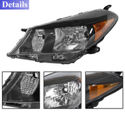 DURAFORCE Halogen Headlights Pair for 2012-2014 for Toyota Yaris Hatchback LH RH