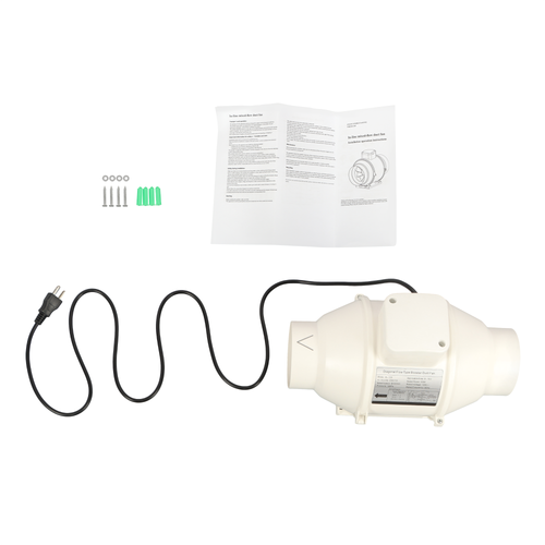 DURAFORCE Inline Duct Fan 4 Inch 280 CFM Ventilation Exhaust Fan for Bathroom Grow Tent