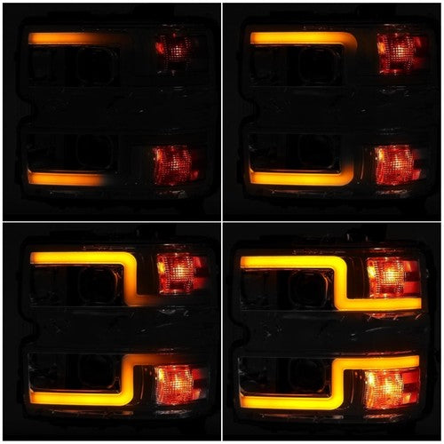 15-19 Chevy Silverado 2500HD 3500HD Sequential LED DRL Projector Headlights