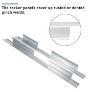 DURAFORCE PAIR Slip-on Rocker Panels For 2004-2008 Ford F150 F-150 Super Crew or Crew Cab