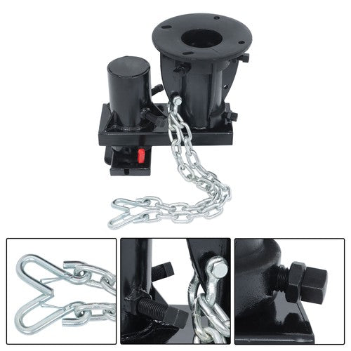 DURAFORCE Steel C5G X 12''-16 Fifth Wheel to Gooseneck Adapter W/ 7-1/2" For Rv Trailer