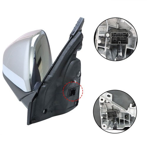 DURAFORCE RH Side Mirror Blind Spot Signal Light Chrome 8Pin For Equinox 2018-2022