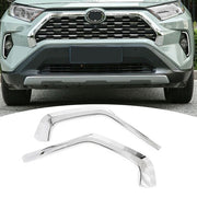 DURAFORCE Front Upper Grille Mesh Cover Trim for Toyota RAV4 2019-2025 ABS Chrome 2x