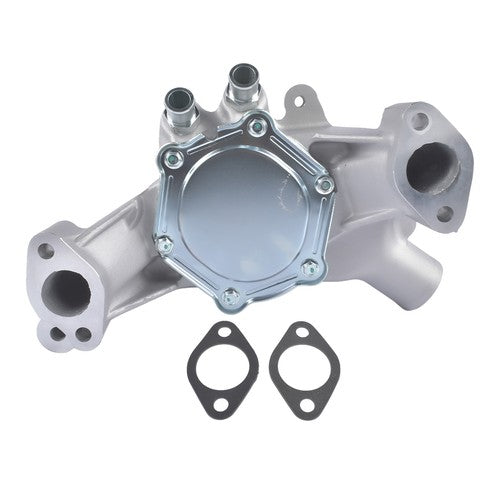 DURAFORCE High-volume Aluminum Long Water Pump Satin Finish for Chevy BBC 396 402 454 502