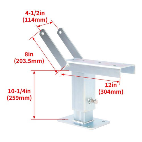 DURAFORCE Universal Galvanized Winch Post Stand Assembly For Boat Trailer Adjustable