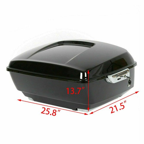 DURAFORCE King Luggage Trunk Backrest Luggage Rack For Harley Street Glide Road King 14-26