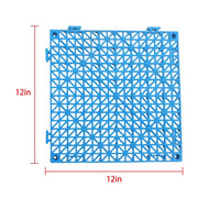 DURAFORCE 55PCS 12 x 12in Interlocking Drainage Floor Tiles Modular Interlocking Tile Blue