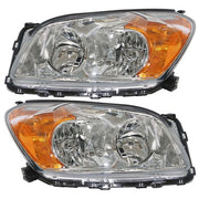 DURAFORCE Black Housing Headlamp Halogen Type Right & Left For Toyota Rav4 Sport 2009-2012