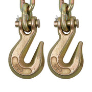 DURAFORCE Binder Transport Chain G80 Steel 7100Lbs Tow Chain 3/8In × 20FT With Grab Hooks
