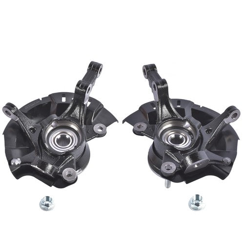 DURAFORCE 2Pcs Front Steering Knuckle Assembly for Dodge Attitude Hyundai Accent 1.4L 1.6L