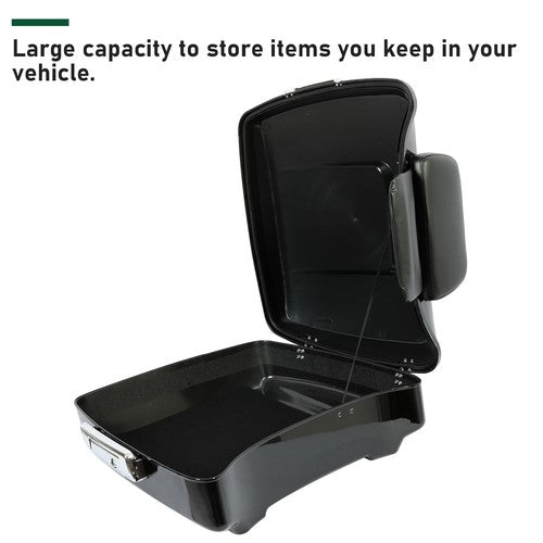 DURAFORCE Chopped Trunk Pack Backrest Rack For Harley Touring Street Road Glide 2014-26