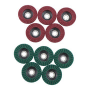 DURAFORCE 10 Pack 4-1/2 Inch Scour Flap Discs 120 and 240 Grit Grinding Sanding Discs