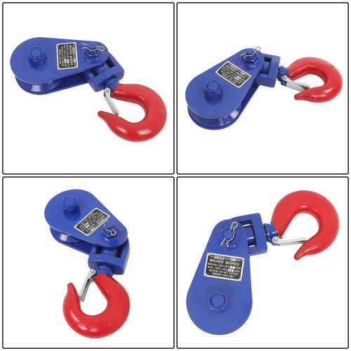 DURAFORCE 8800 Lbs Snatch Block with Swivel Shackle, 4.5" Sheave, 1/2" Wire Rope