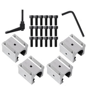 DURAFORCE 4 Pcs SBR20UU and 2Pcs SBR20-2200mm Carriage Bearing Blocks Linear Bearings