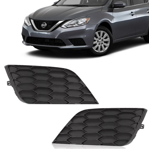 DURAFORCE Pair Front Bumper Fog Light Cover for Nissan Sentra 2016-2019 Left Right