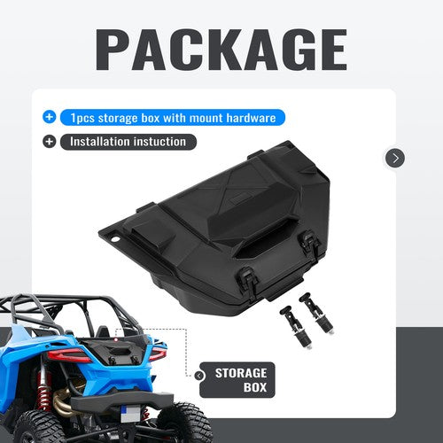 36QT Rear Cargo Tool Storage Box for Polaris RZR Pro R 4 2022-2025