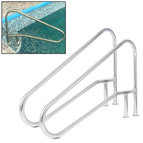DURAFORCE Pair(2PC) Swimming Pool Hand Rail Ladder Handrail Stair Rail 304 Stainless Steel