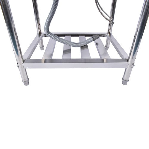 DURAFORCE 28.3in Stainless Steel Silver Sink, Free Standing Laundry Sink with Washboard