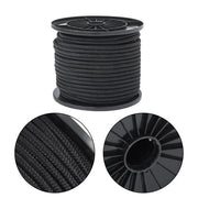 DURAFORCE 3/8in×250ft Nylon Solid Braid Rope High UV Abrasion Resistance Industrial Black