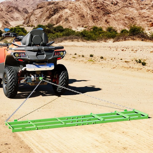 DURAFORCE 8Ft Drag Harrow Driveway Grader Landscape Power Rake For ATV UTV Tractor Yard