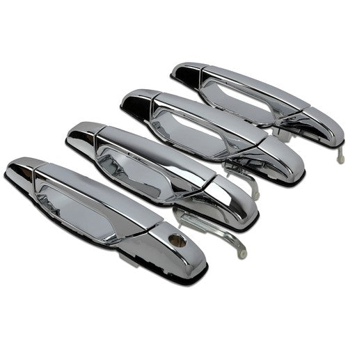 Chrome Door Handles Left Right for Chevy Tahoe Yukon Sierra Denali 07-13 4Pack