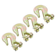 DURAFORCE 4Pcs 1/2" Clevis Grab Hook G70 Forged Steel Chain Hook Fracture Strength 48000lb